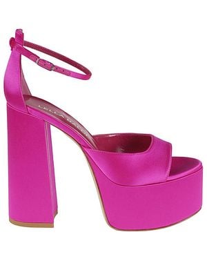 Lella Baldi Fuchsia Fuchsia Slingback Heels - Pink