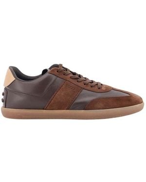 Tod's Colour Block Tabs Trainers - Brown