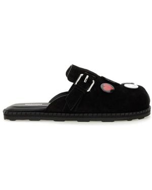 Moschino Embellished Mules - Black