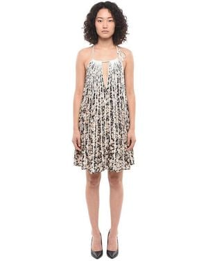 Stella McCartney Floral Halter Neck Mini Dress - White