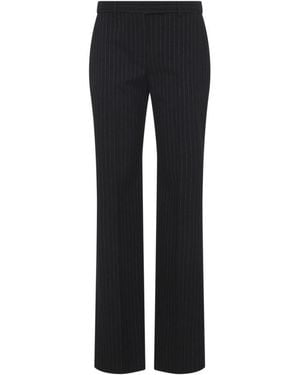 McQueen Straight Flat Front Pants - Black