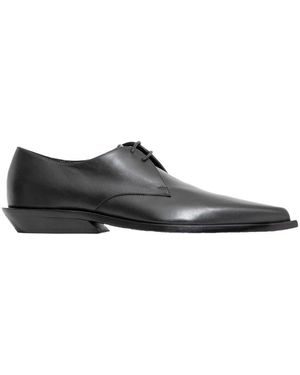Ann Demeulemeester Leather Lace Up Shoes - Black