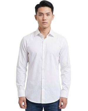 BOSS Slim Solid Shirt - White