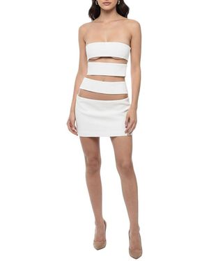 Monot Strapless Mini Dress - White