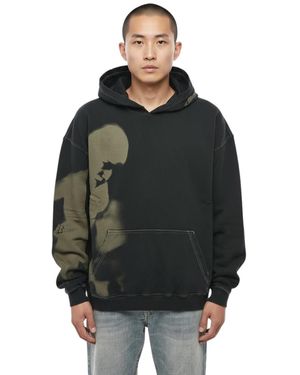 DIESEL Ombre Oversized Hoodie - Black