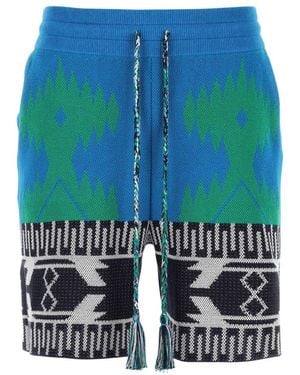 Alanui Geometric Shorts - Blue