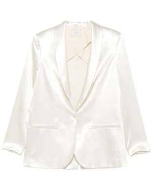 Alysi Shawl Lapel Blazer - White