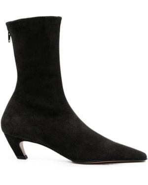 KHAITE Arizona Ankle Boots - Black