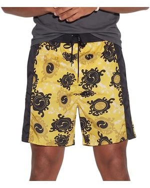 DSquared² Printed Swim Shorts - Yellow