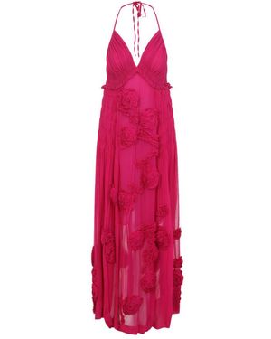 dries van noten halter dress Printed halterneck maxi dress in multicoloured - Dries Van Noten