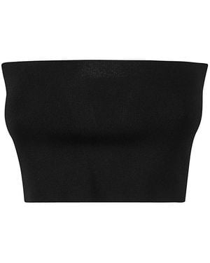 Liviana Conti Viscose Bandeau Top - Black