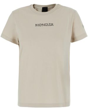 Moncler Logo Crew Neck T-Shirt - White