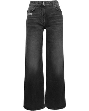 Givenchy 5-Pocket Style Wide Jeans - Black