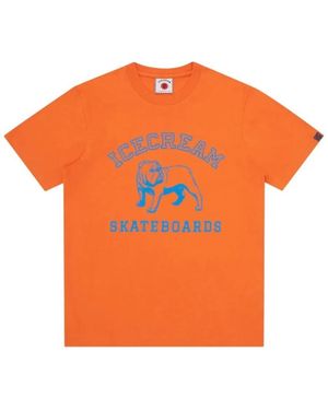 ICECREAM Crewneck Graphic T-Shirt - Orange