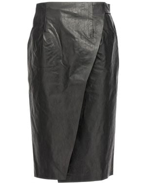 Kassl Wrap Skirt Oil Skirt - Gray