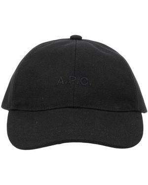 A.P.C. Charlie Logo Baseball Hat - Black