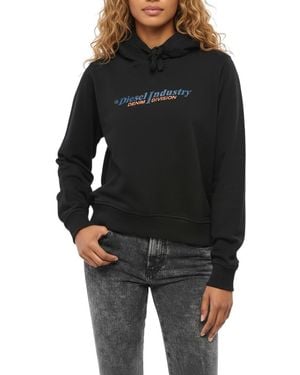 DIESEL Logo Hood Sweatshirt - Black