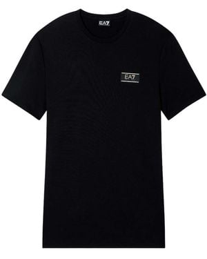 EA7 Solid Crew Neck T-Shirt - Black