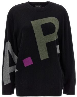 A.P.C. Logo Sweater - Black