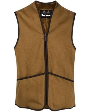 Barbour Trimmed Zip Waistcoat - Brown