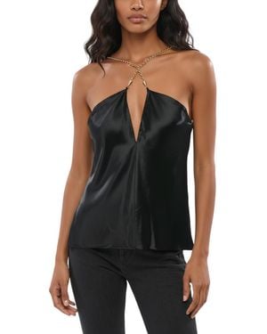Ferragamo Solid Halter Neck Top - Black