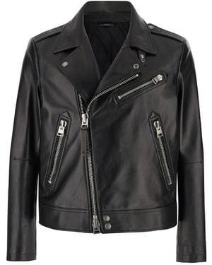 Tom Ford Leather Biker Jacket - Black