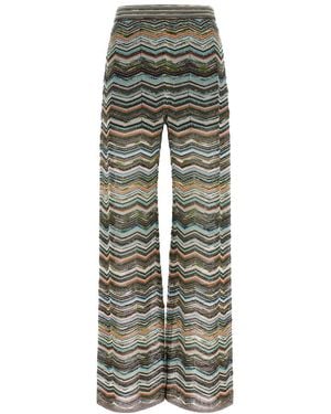 Missoni Flared Flat Front Pants - Gray