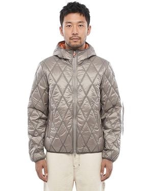 DIESEL Quilted Hood Jacket - Grey