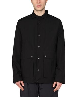 Monobi Solid Shirt Jackets - Black