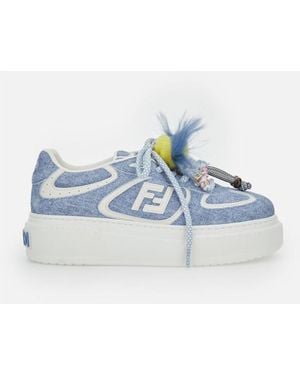 Fendi Match Denim Sneakers - Blue