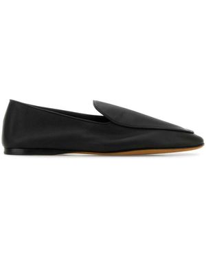 The Row Leather Loafers - Black