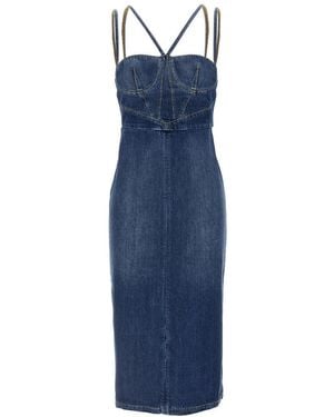 Nensi Dojaka Denim Dress - Blue