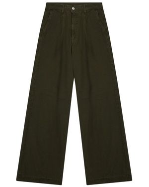 Nine:inthe:morning Loose Flat Front Trousers - Green