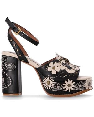 Kurt Geiger Floral Heels - Black