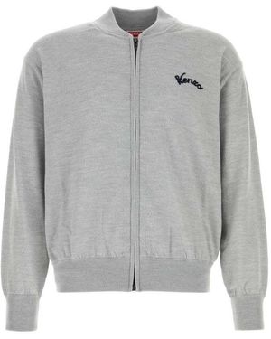 KENZO Zip-Up Cardigan - Grey