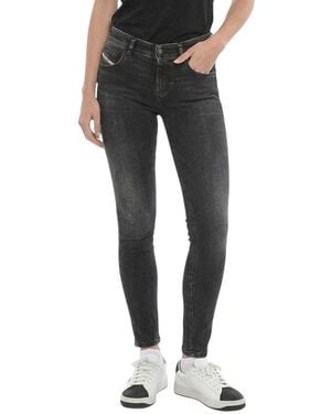 DIESEL Skinny Mid Rise Jeans - Black