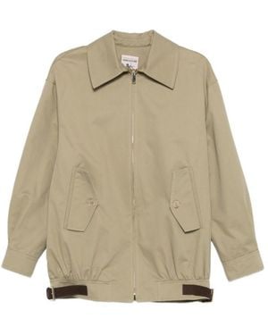 Semicouture Solid Shirt Collar Jacket - Natural