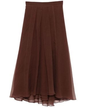 スカート Brunello Cucinelli Flowing Brown Maxi Skirt With Minimalist Brunello Cucinelli Flowing Brown Skirt With Minimalist