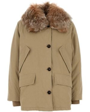 Prada Shirt Collar Jacket - Natural