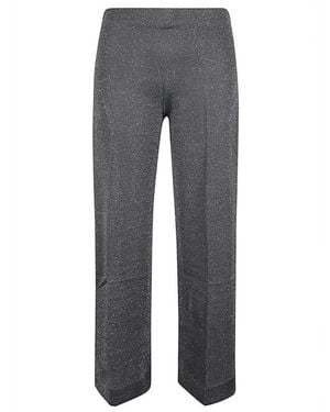 Circus Hotel Viscose Wide Leg Pants - Gray