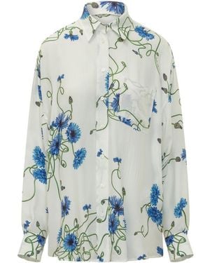 Stella McCartney Floral Print Shirt - Blue