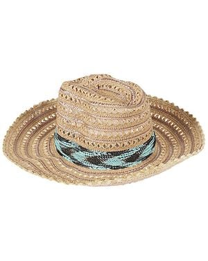 Exquisite J Raffia Sombrero Sun Hat - Multicolor