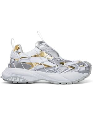 Versace Lace Up Trainers - White