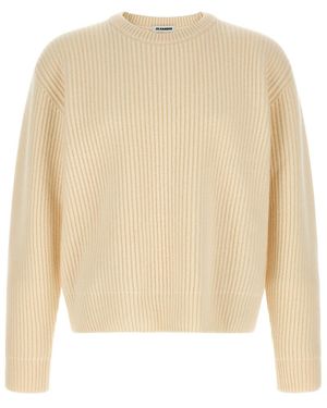 Jil Sander Knitted Sweaters - Natural