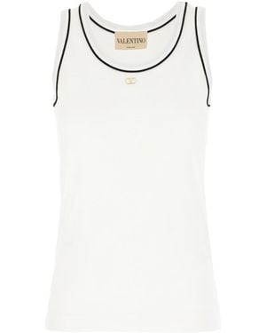 Valentino Solid Round Neck Top - Black