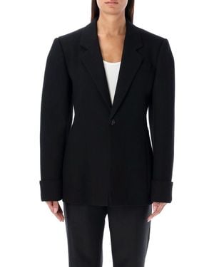 Bottega Veneta Notched Lapel Blazer - Blue
