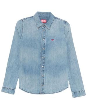 DIESEL Regular Solid Shirt - Blue