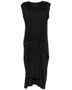 TOTEME Round Neck Midi Dress - Black