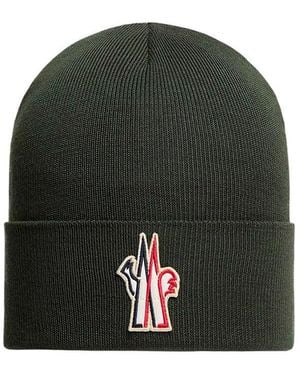 Moncler Logo Beanie Cap - Green