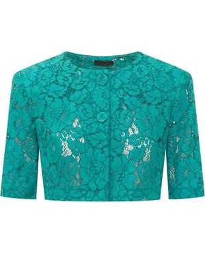 Pinko Floral Round Neck Jacket - Blue